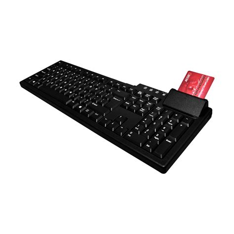 wireless keyboard with integrated smart card reader|backlit keyboard with card reader.